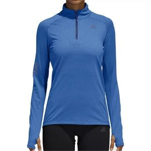 ADIDAS NWT CLIMALITE SUPERNOVA 1/2 ZIP L/S TOP WORKOUT GEAR
